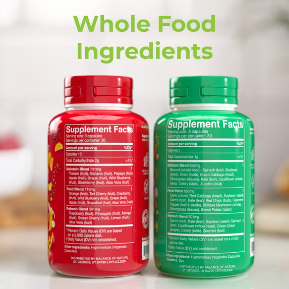 Balance of Nature Fruits & Veggies 180 Capsules | Whole Food Supplement