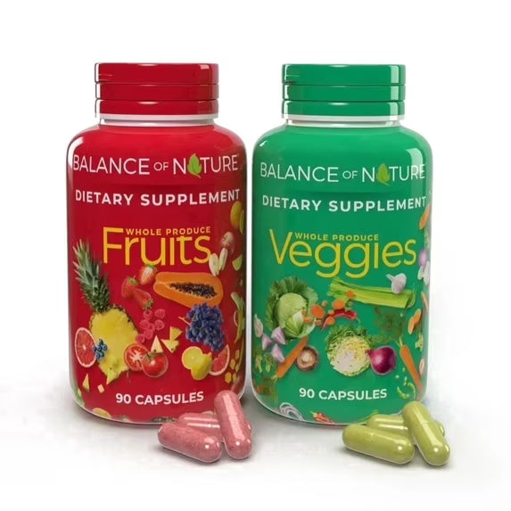 Balance of Nature Fruits & Veggies 180 Capsules | Whole Food Supplement